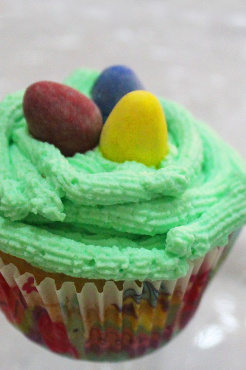 bird nest cupcake
