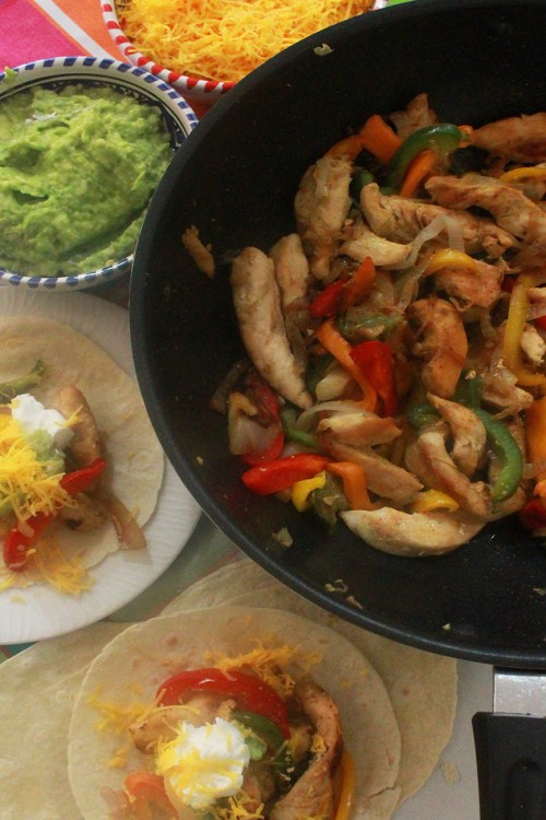 chicken fajitas