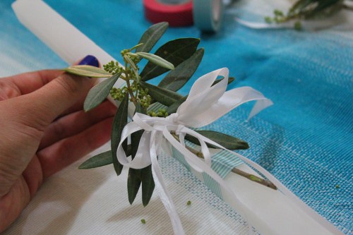 how to decorate the palm sunday candle – DIY – step by step