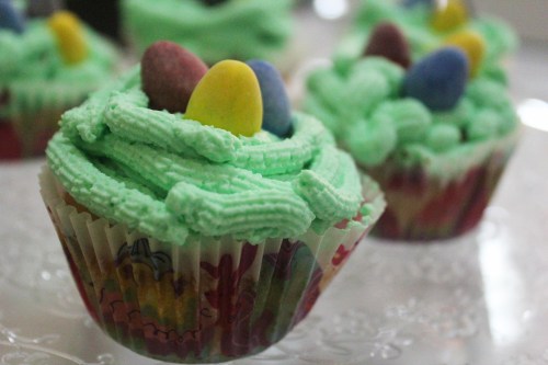 bird nest cupcake