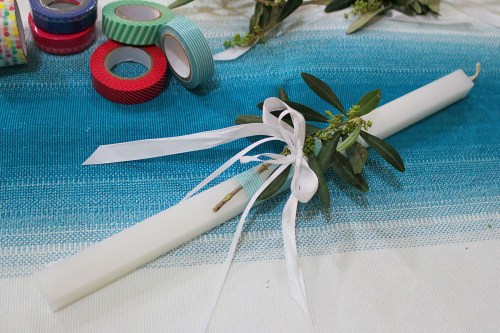 how to decorate the palm sunday candle – DIY – step by step