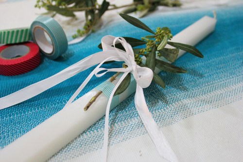 how to decorate the palm sunday candle – DIY – step by step