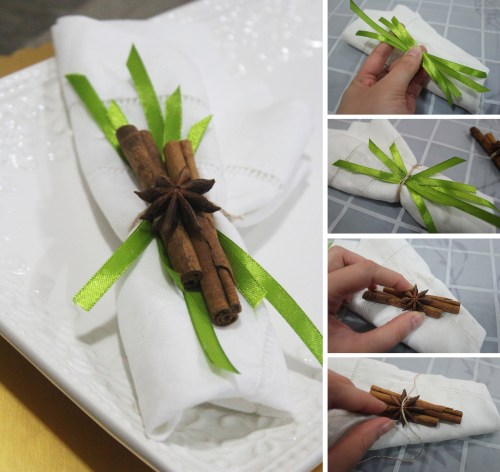how to do cinnamon and star anise napkin ring