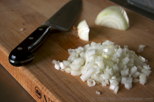 diced onions