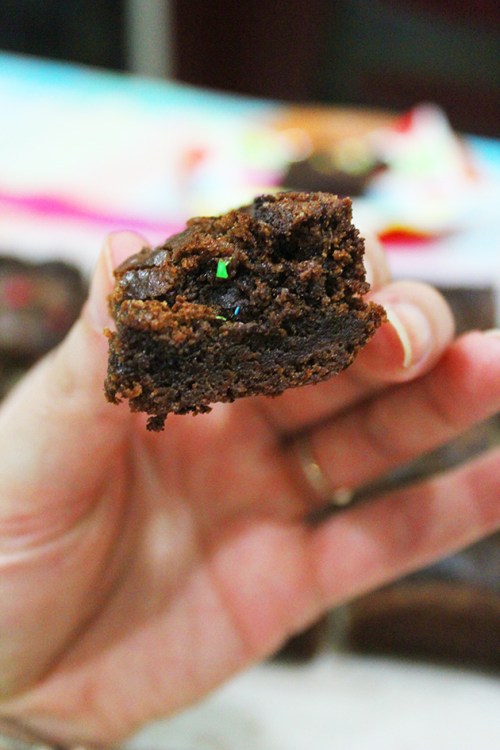 M&M brownies bite
