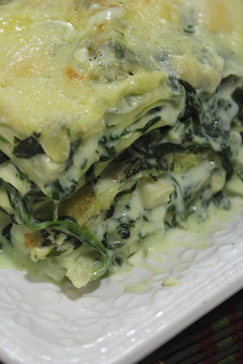 spinach and cream cheese lasagna