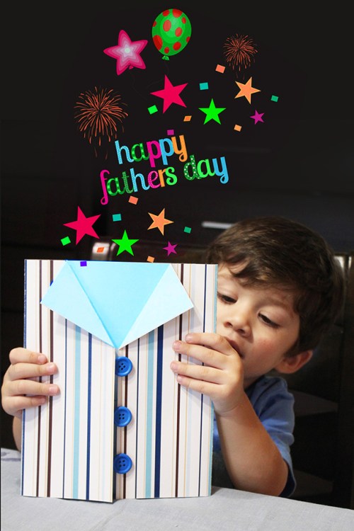 father's day card shirt fold