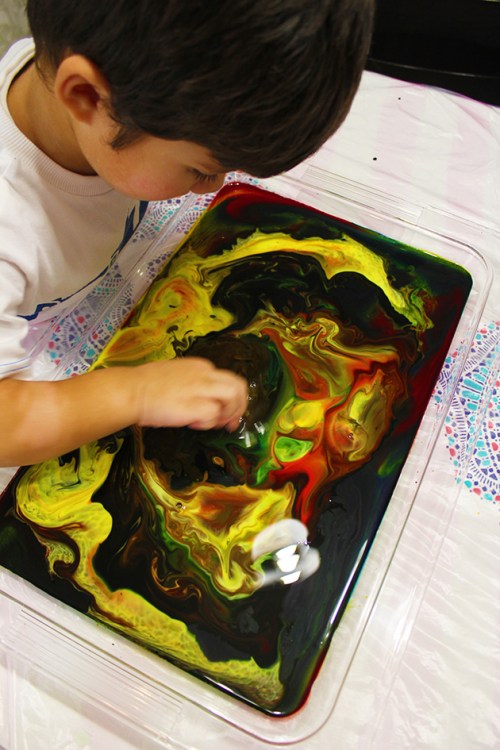 Magic milk and exploding colors experiment