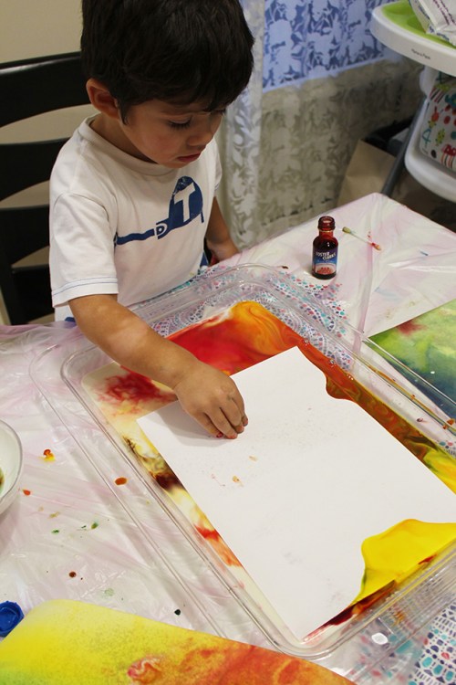 Magic milk and exploding colors experiment