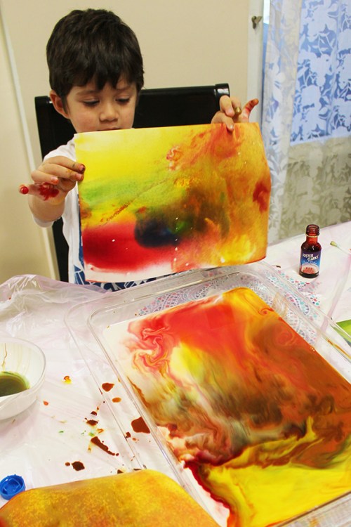 Magic milk and exploding colors experiment