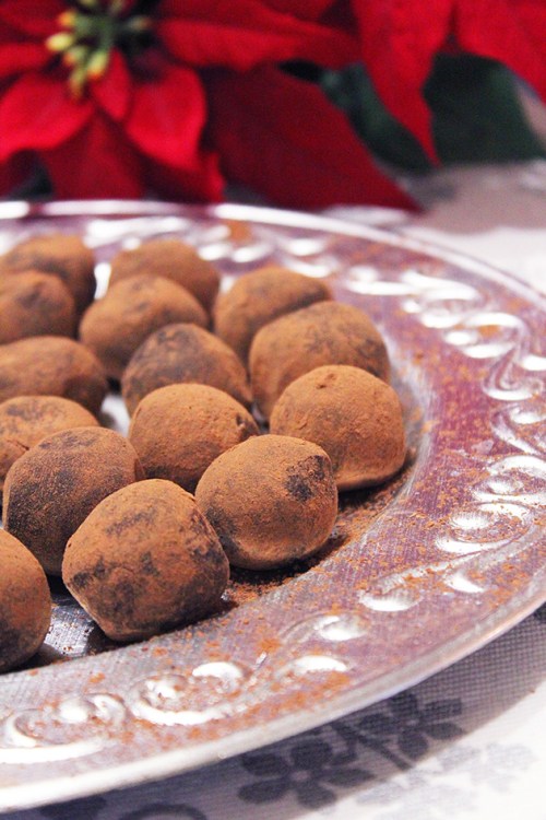 dark chocolate & whiskey truffles