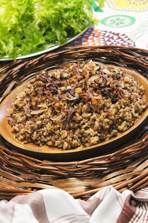 mdardara (vegan lentil and rice pilaf)|marmite et ponpon