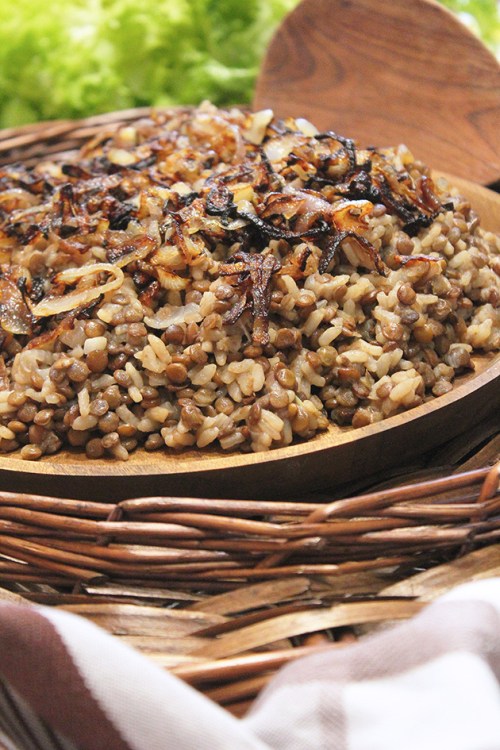 mdardara (vegan lentil and rice pilaf)|marmite et ponpon