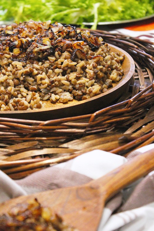 mdardara (vegan lentil and rice pilaf)|marmite et ponpon