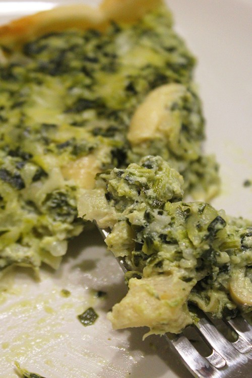 artichoke and spinach quiche|marmite et ponpon