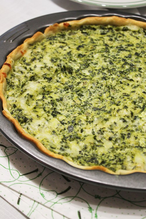 artichoke spinach quiche |marmite et ponpon