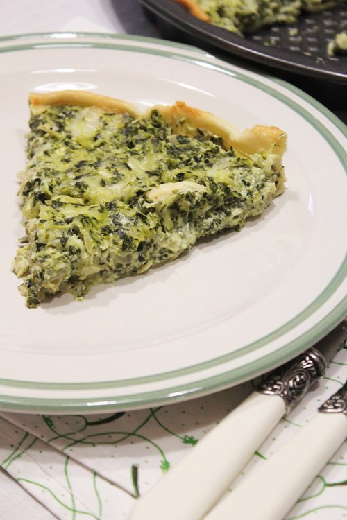 artichoke spinach quiche| marmite et ponpon