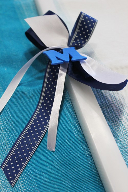 palm sunday candle :initials|marmite et ponpon