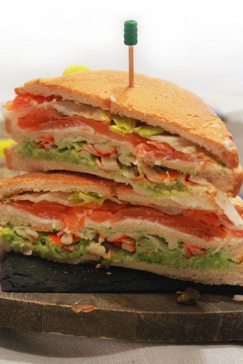 smoked salmon and crab sandwich |marmite et ponpon