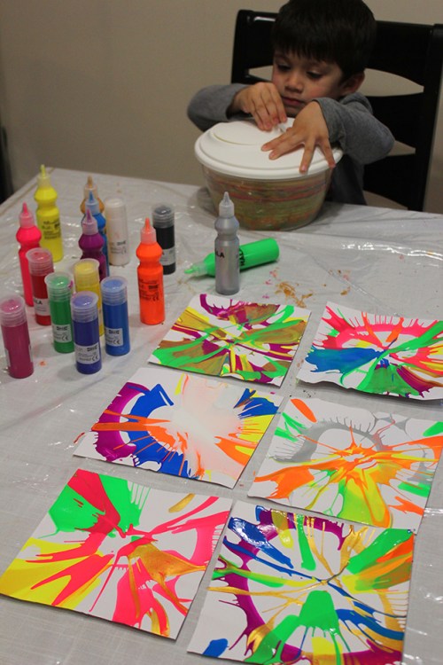 spring spin art |marmite et ponpon