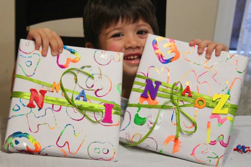 teache'rs day:wrapping paper DIY |marmite et ponpon