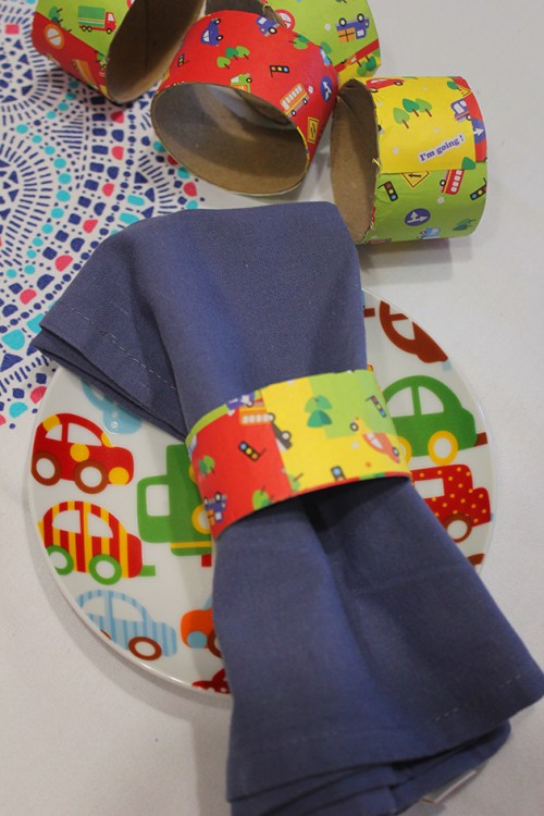 paper roll napkin rings - recycling crafts| marmite et ponpon