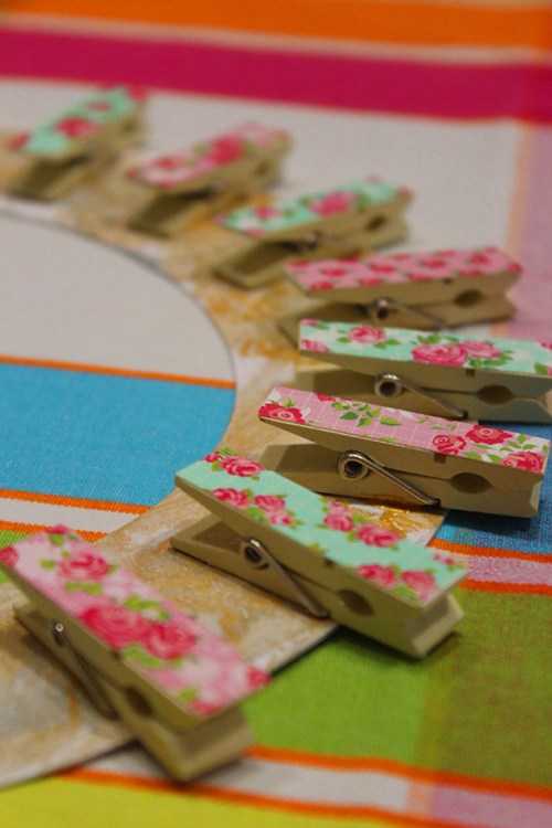 3- clothpins wall frame DIY|marmite et ponpon