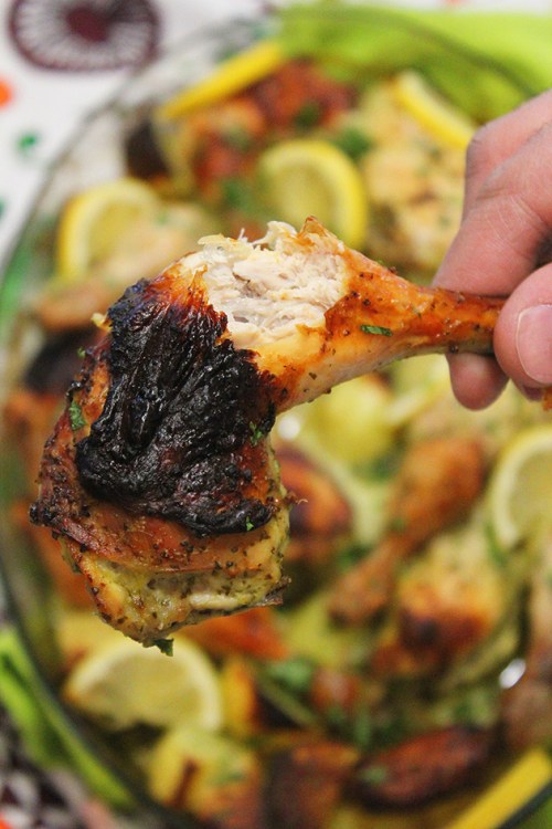 coriander and garlic roasted chicken| marmite et ponpon