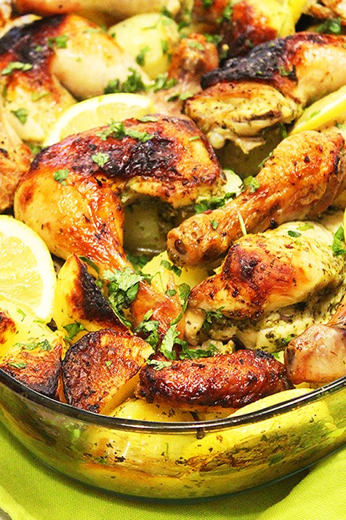 coriander & garlic roasted chicken |marmite et ponpon