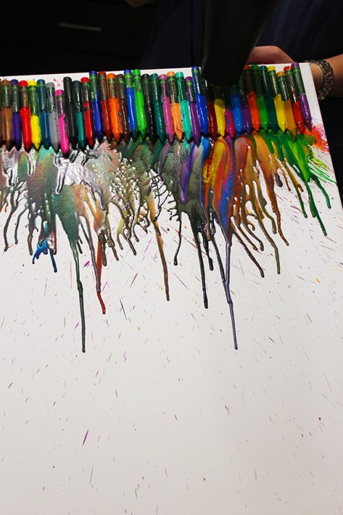 melting crayon art|marmite et ponpon
