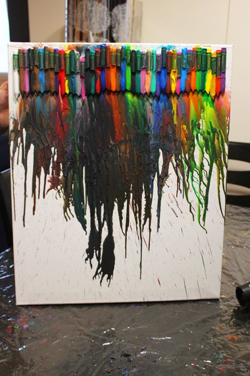 melting crayons art project |marmite et ponpon