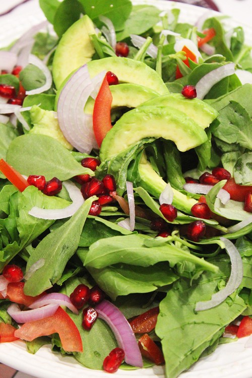 purslane, avocado &amp; rocket salad |marmite et ponpon