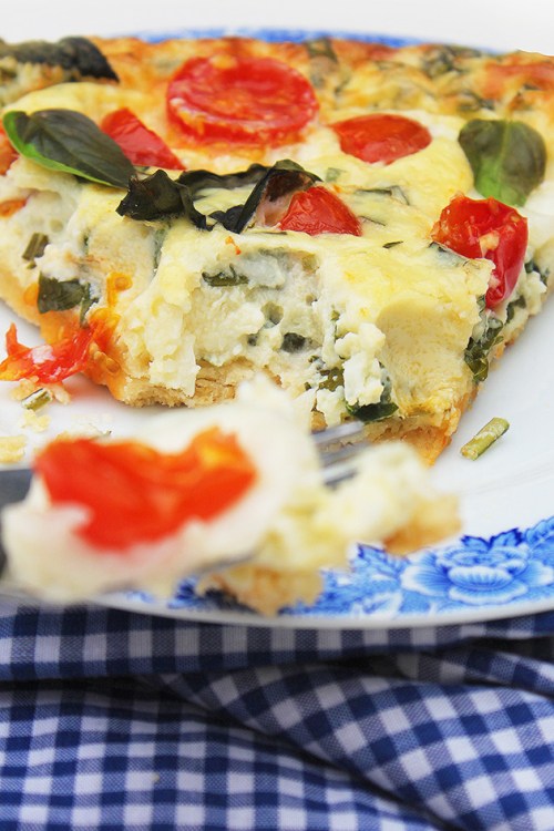 caprese quiche |marmite et ponpon